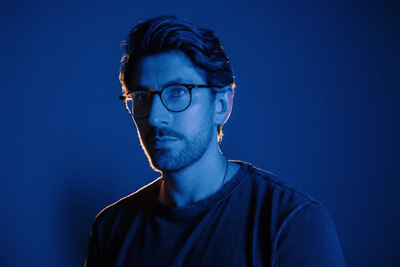 Portrait of Marsh (Tom Marshall) in blue light
