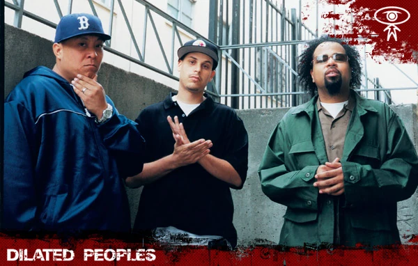 Evidence, Rakaa i DJ Babu z Dilated Peoples na archiwalnej fotografii zespołu