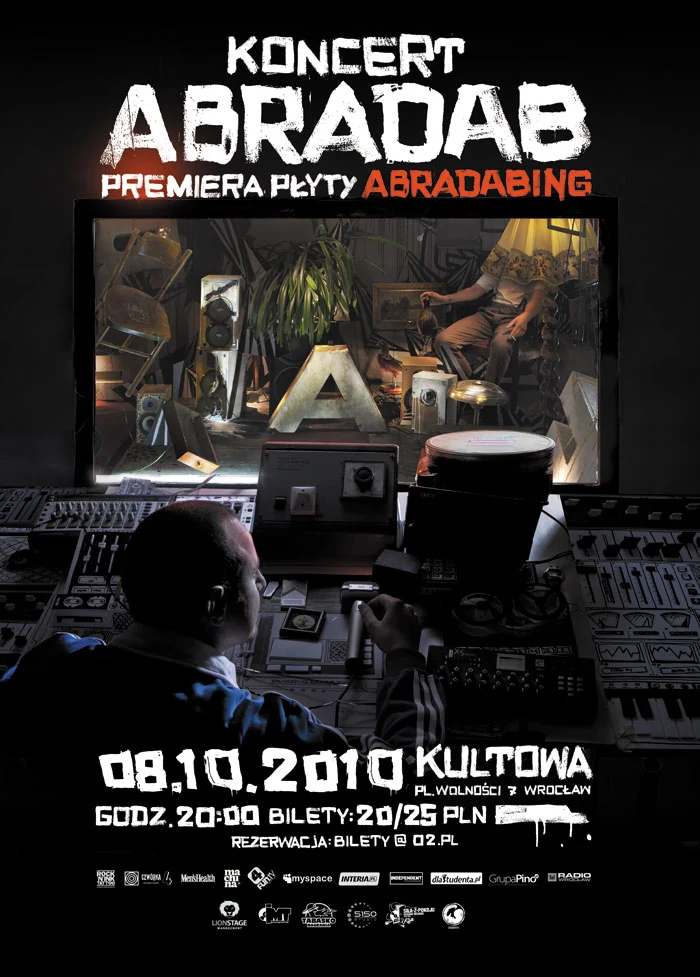 Concert poster: ABRADAB W KLUBIE KULTOWA