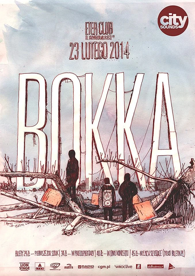 Plakat koncertu: BOKKA W KLUBIE ETER